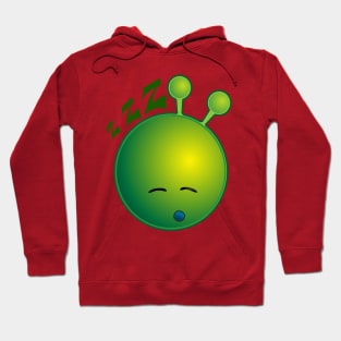Sleepy Alien Monster ET Extraterrestrial Martian Green Man Emoji for Women, Men and Kids 15 Hoodie